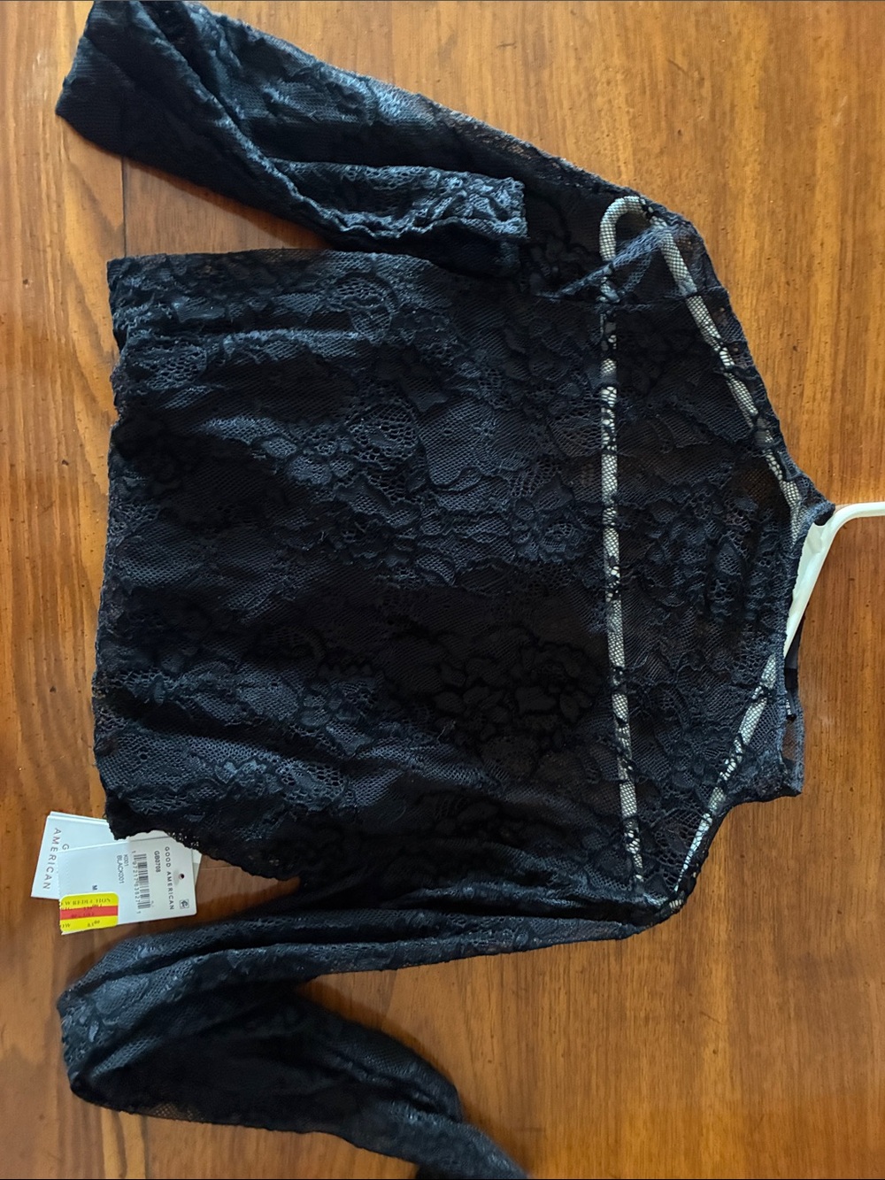 Good American Lace Mock Neck Bodysuit - Picture 4 of 8